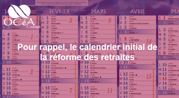 Le Calendrier de la Réforme des Retraites